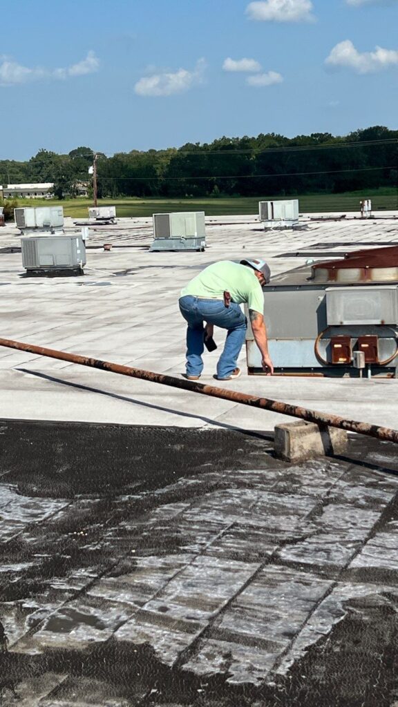 Commercial Roofing Inspection by Brown's Roofing.