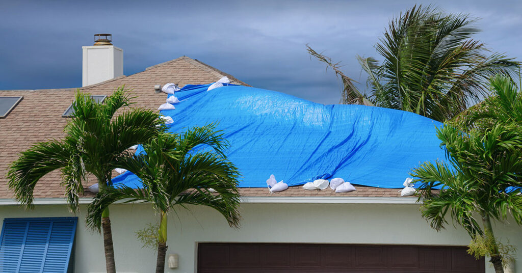 Roofing emergency tarp