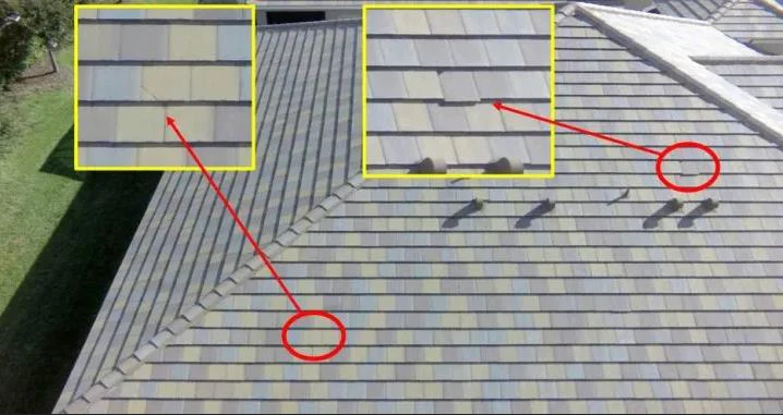 Drone roof inspection damage