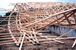 Wind damage home structure