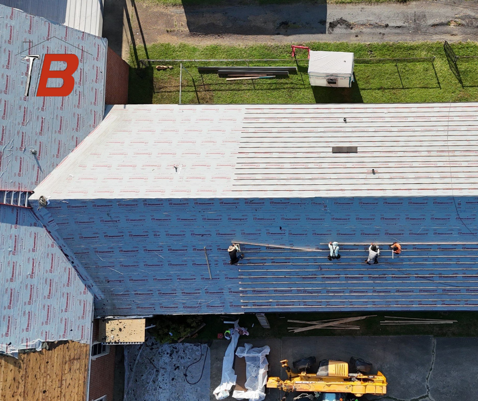 Installation of large roofing project