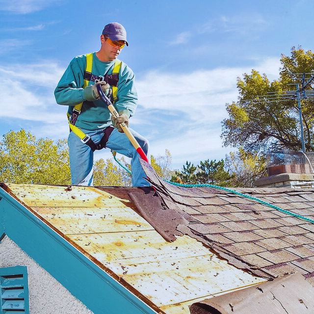 Shingle tear off