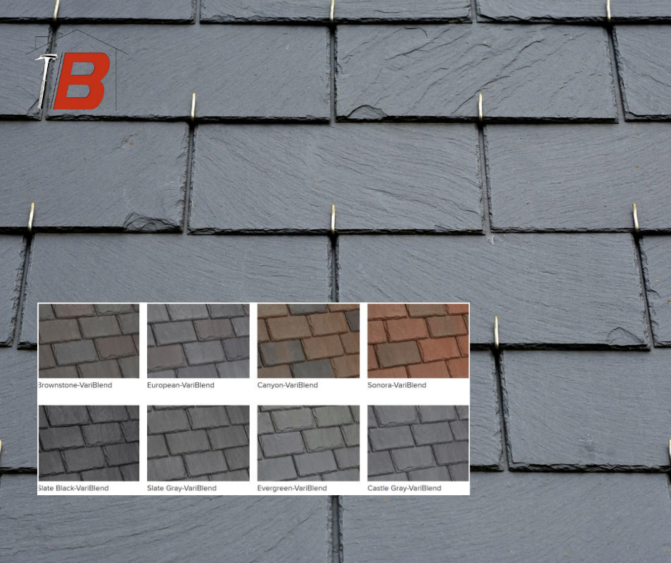 Wide range of synthetic slate colors.