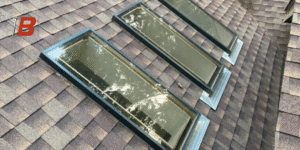 Skylights on a residential roof