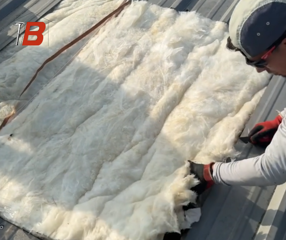 Insulation on commercial flat roof
