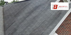 Stained residential roof