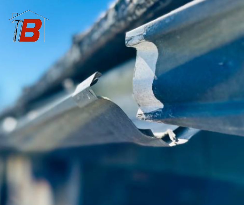 Broken gutter on a residential home