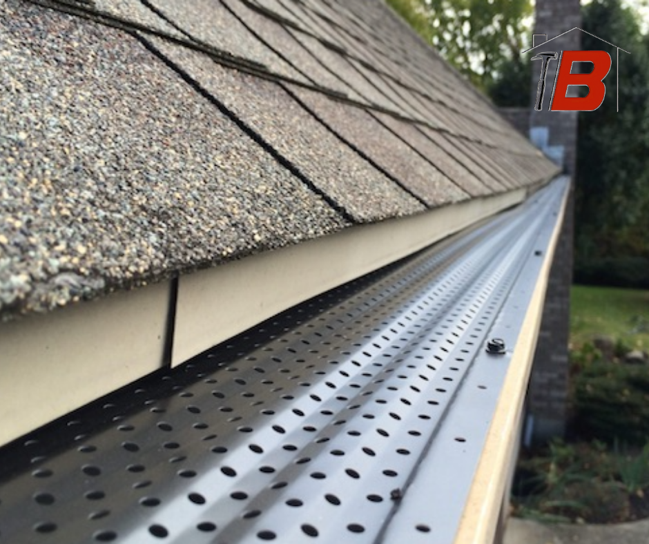 Gutter guards installed to protect from leaves and debris.