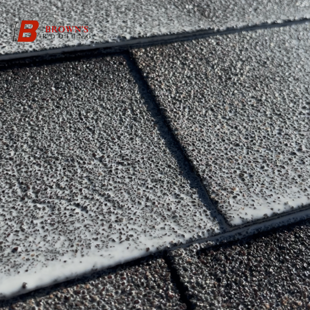 Roof Rejuvenation shingles restoring flexibility and aesthetic appeal.